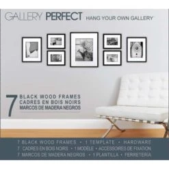 Gallery Solutions Matte Black Wood Picture Frame Gallery