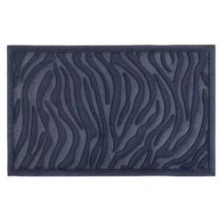 Entryways 22 In. W X 35 In. L Black Zebra Polypropylene Door Mat