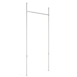 Umbra Metallic Nickel Silver Modern/Contemporary Curtain Rod 36 In. L X 66 In. L