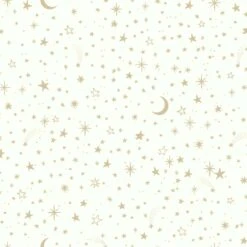 RoomMates 20.5 In. W X 16.5 Ft. L Twinkle Little Star Gold Vinyl Peel And Stick Wallpaper