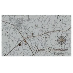 Fire & Pine 11.25 In. H X 19 In. W Lunar Surface Wood Custom Map