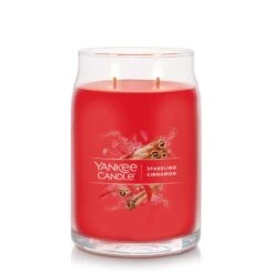 Yankee Candle Signature Red Sparkling Cinnamon Scent Candle Jar 20 Oz -Umbra || Yankee Candle Sales 65043e89 2eab 4cf8 853b 9878f3bf7a6d