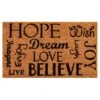 Home & More 1.42 Ft. W X 2.42 Ft. L Multi-color Hope Dream Believe Coir Door Mat -Umbra || Yankee Candle Sales 6528a680 2c46 4a28 9d8f 847608542f41