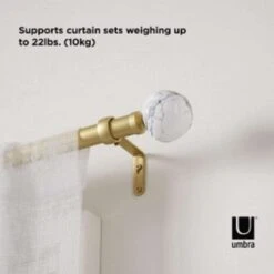 Umbra Venus Gold Curtain Rod 36 In. L X 72 In. L -Umbra || Yankee Candle Sales 66aae23f d93a 4db7 9aaa 6ac8b5d0b5a6