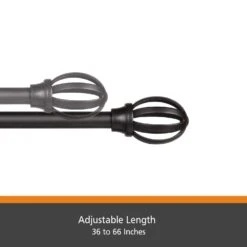 Kenney Fast Fit Matte Black Fast Fit Lilly Curtain Rod 36 In. L X 66 In. L -Umbra || Yankee Candle Sales 6d52d6ce 9262 4917 848d 164504f1c1a4