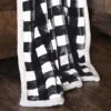 Carstens Inc 68 In. H X 2 In. W X 54 In. L Black/White Polyester Plush Throw Blanket -Umbra || Yankee Candle Sales 6e83a2b2 b45d 4029 ab61 1fefe38c0487