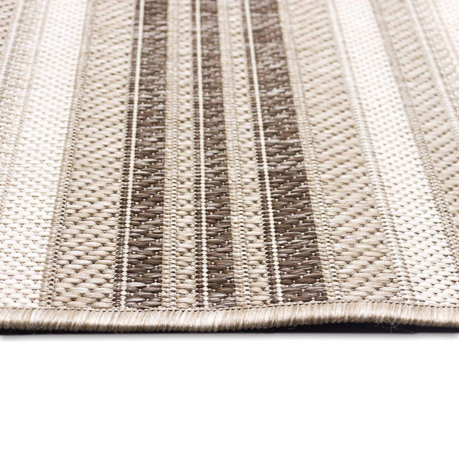 Liora Manne Malibu 4.83 Ft. W X 7.5 Ft. L Neutral Faded Stripe Polypropylene Rug 6 Liora Manne Malibu 4.83 Ft. W X 7.5 Ft. L Neutral Faded Stripe Polypropylene Rug - Image 4