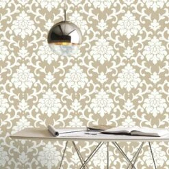 RoomMates 20.5 In. W X 16.5 Ft. L Damask Gold Vinyl Peel And Stick Wallpaper -Umbra || Yankee Candle Sales 720b4db8 37a2 4edc be5e 84469fbd804e