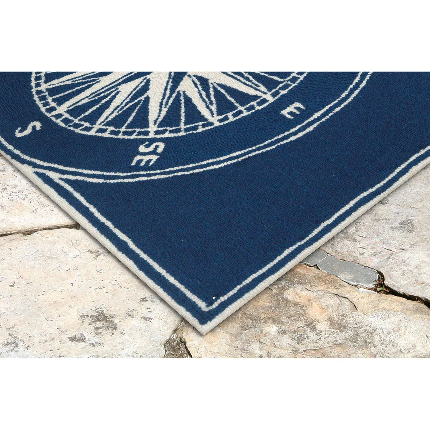 Liora Manne Frontporch 5 Ft. W X 7.5 Ft. L Navy Blue Traditional Polyester Rug 5 Liora Manne Frontporch 5 Ft. W X 7.5 Ft. L Navy Blue Traditional Polyester Rug - Image 3