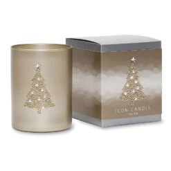 Primal Elements Gold Christmas Tree Scent Icon Candle/Gift Box