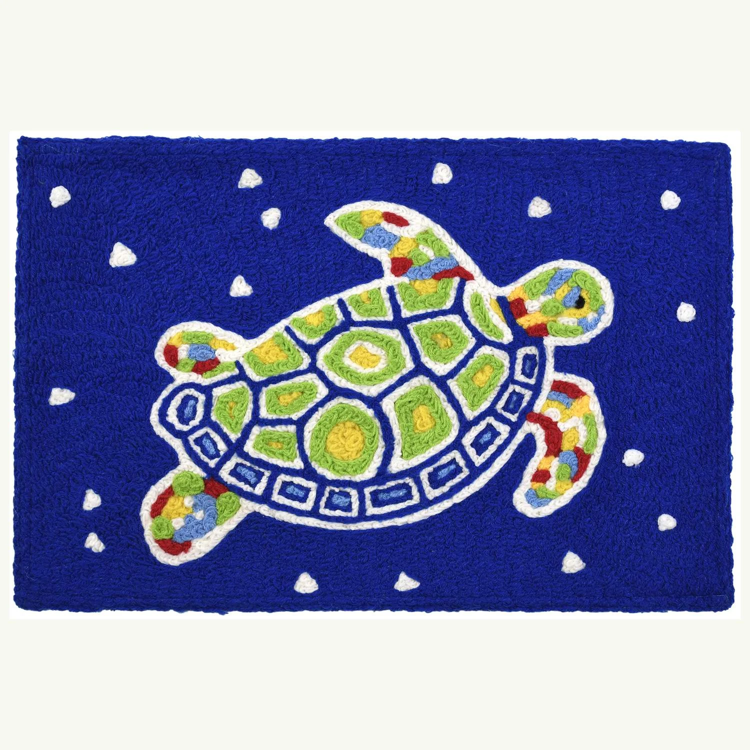 Jellybean 20 In. W X 30 In. L Multicolored Painted Turtle Accent Rug 3 Jellybean 20 In. W X 30 In. L Multicolored Painted Turtle Accent Rug