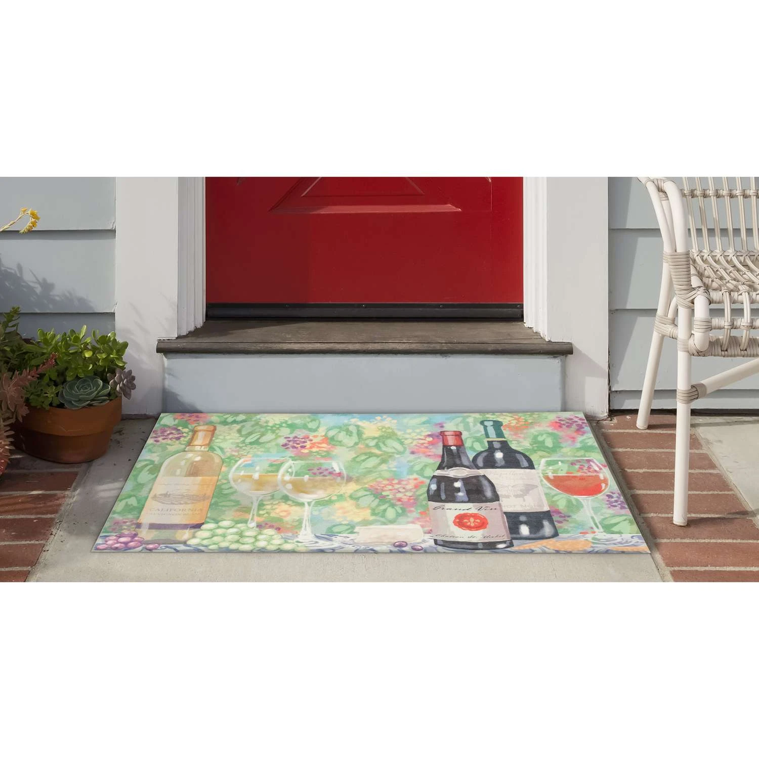 Liora Manne Illusions 1-1/2 Ft. W X 2-1/2 Ft. L Multi-color Casual Polyester Door Mat 4 Liora Manne Illusions 1-1/2 Ft. W X 2-1/2 Ft. L Multi-color Casual Polyester Door Mat - Image 2