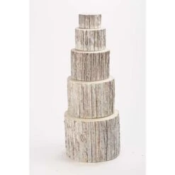 Tripar 12 In. H X 15-3/4 In. W X 15-3/4 In. L Natural Wood Bark Wrapped Risers -Umbra || Yankee Candle Sales 7d200cfa 577d 4549 9515 b4b32f645dea