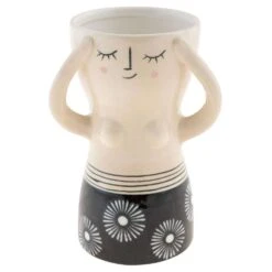 Karma Gifts 5.5 In. H X 3 In. W X 4.15 In. L Multicolored Ceramic Vase