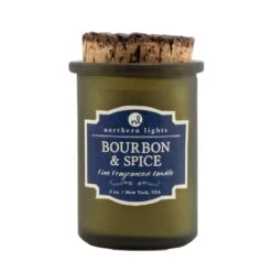 Northern Lights Spirit Jars Moss Green Bourbon And Spice Scent Frangrance Candle