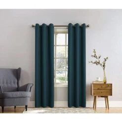 Sun Zero Norwich Green Blackout Curtains 80 In. W X 84 In. L