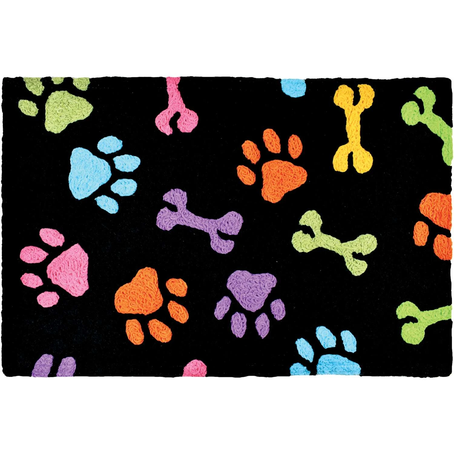 Jellybean 20 In. W X 30 In. L Multicolored Paws & Bones Accent Rug 3 Jellybean 20 In. W X 30 In. L Multicolored Paws & Bones Accent Rug