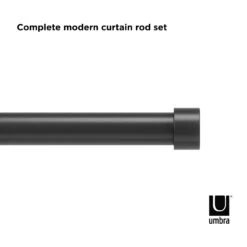 Umbra Cappa Brushed Black Curtain Rod 36 In. L X 66 In. L -Umbra || Yankee Candle Sales 89e2bcce ecbe 4609 88b0 4c55db062db9