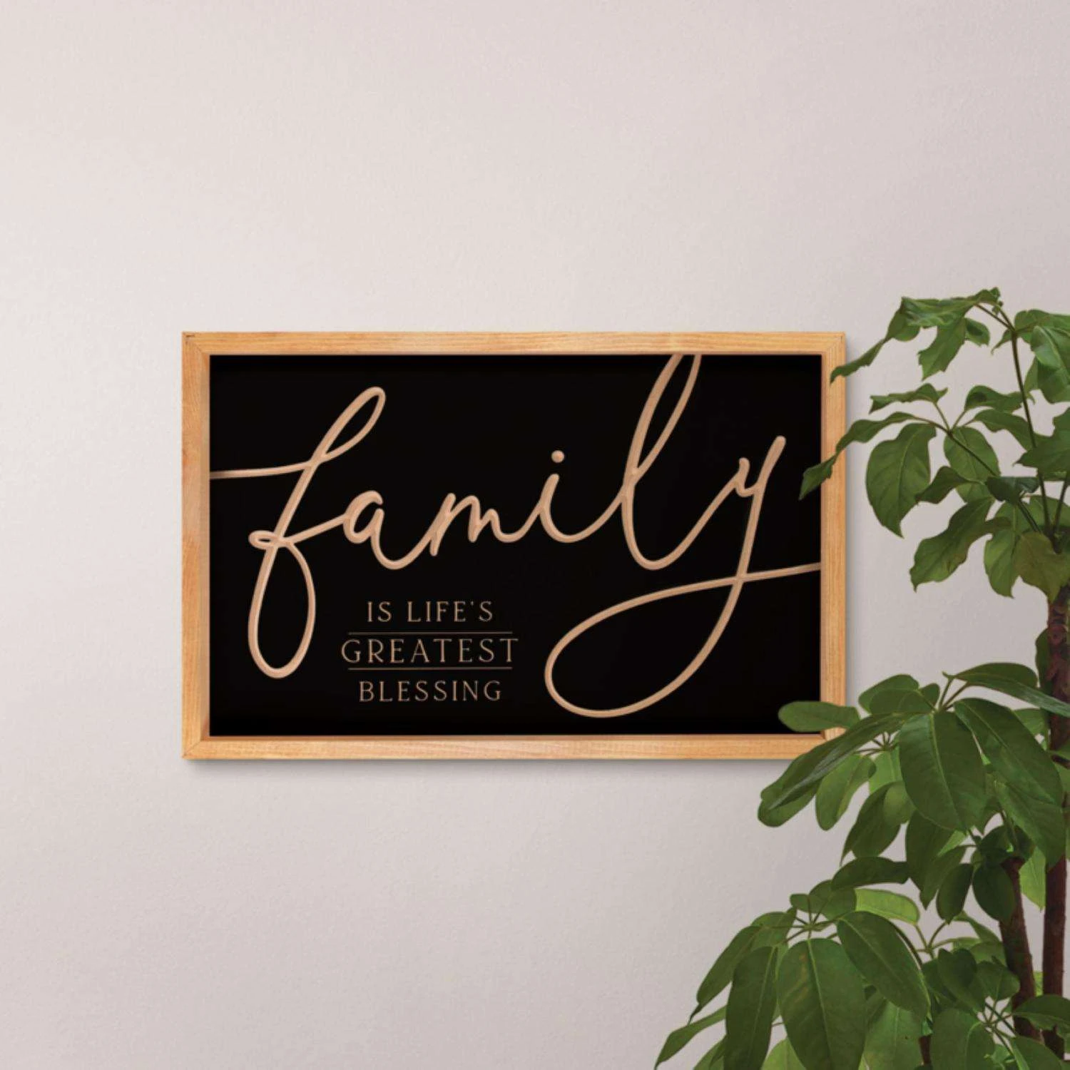 P. Graham Dunn Family Is Life's Greatest Blessing 15.75 In. H X 2 In. W X 24.25 In. L Black Wood Wal 4 P. Graham Dunn Family Is Life's Greatest Blessing 15.75 In. H X 2 In. W X 24.25 In. L Black Wood Wal - Image 2
