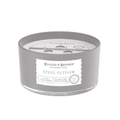 Candle-Lite Rugged & Refined White Steel Vetiver Scent Candle 16.25 Oz