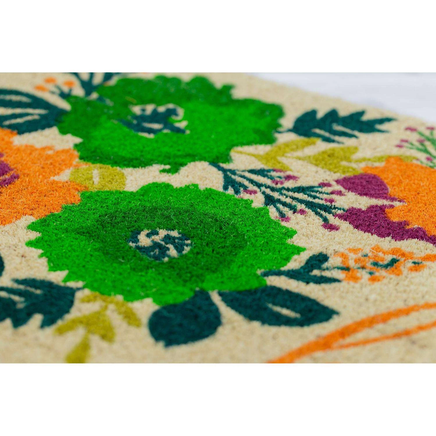 Entryways 17 In. W X 28 In. L Multicolored Unique Blooms Coir Door Mat 6 Entryways 17 In. W X 28 In. L Multicolored Unique Blooms Coir Door Mat - Image 4