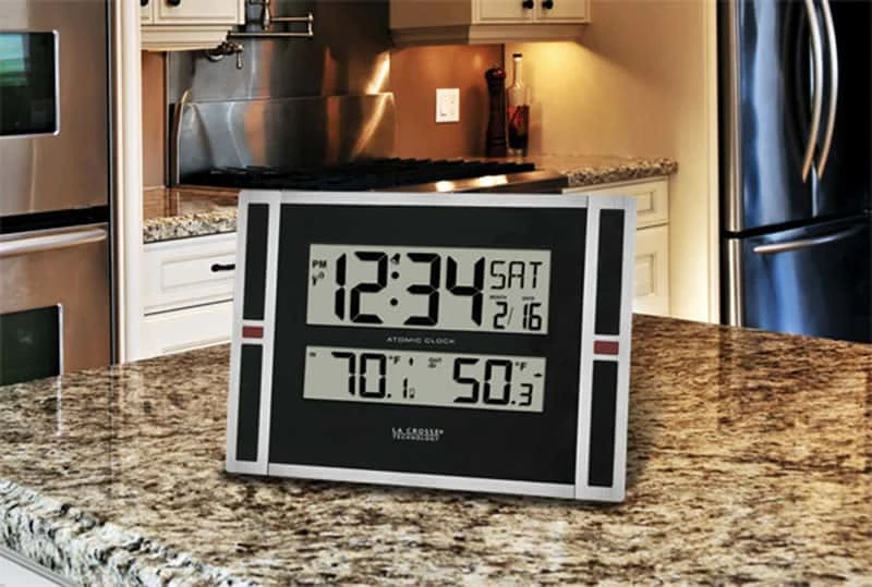 La Crosse Technology 11 In. L X 1.10 In. W Indoor And Outdoor Contemporary Digital Atomic Wall Clock 5 La Crosse Technology 11 In. L X 1.10 In. W Indoor And Outdoor Contemporary Digital Atomic Wall Clock - Image 3