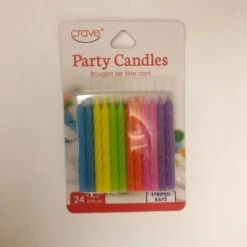 Crave Assorted Striped Birthday Candles
