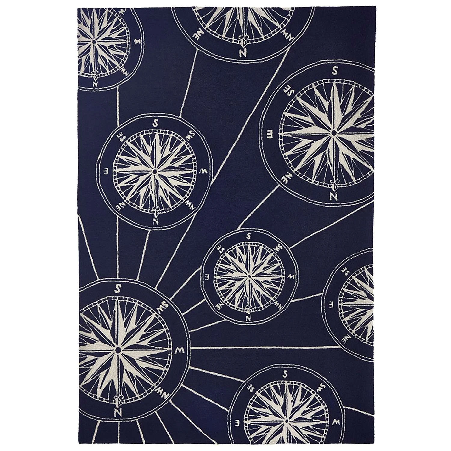 Liora Manne Frontporch 5 Ft. W X 7.5 Ft. L Navy Blue Traditional Polyester Rug 3 Liora Manne Frontporch 5 Ft. W X 7.5 Ft. L Navy Blue Traditional Polyester Rug