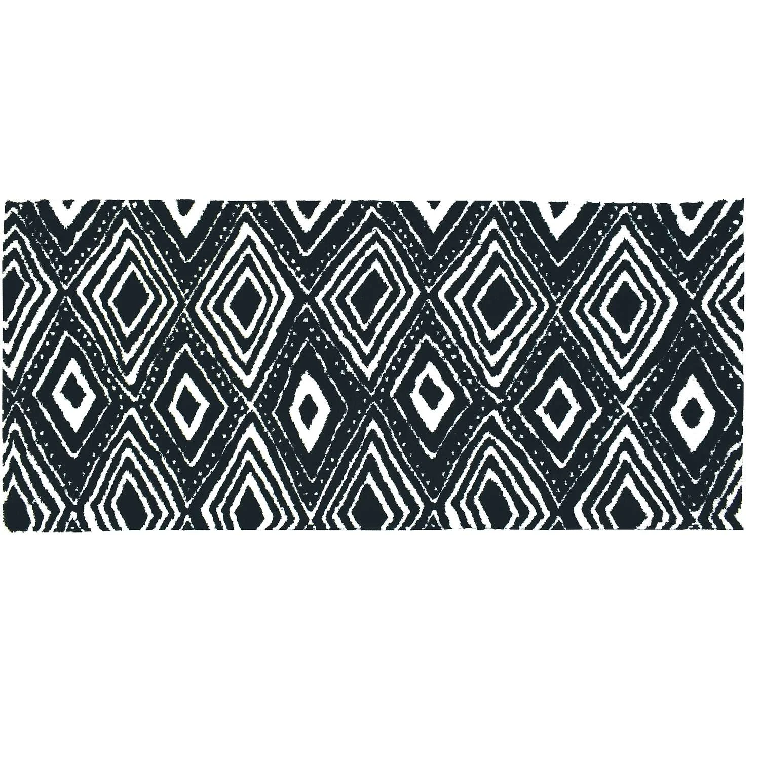 Simple Spaces 21 In. W X 54 In. L Black/White Kenya Accent Rug 3 Simple Spaces 21 In. W X 54 In. L Black/White Kenya Accent Rug
