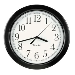 Westclox 8-1/2 In. L X 8-1/2 In. W Indoor Analog Wall Clock Plastic Black/White