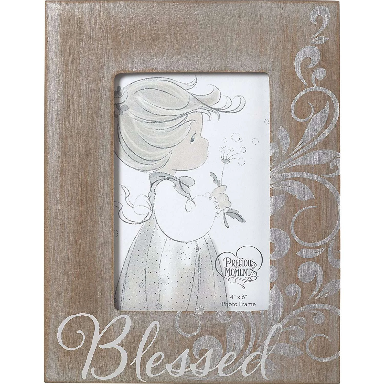 Precious Moments Silver Wood Photo Frame 9 In. H 3 Precious Moments Silver Wood Photo Frame 9 In. H
