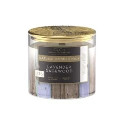Candle-Lite CLCo White Lavender Sagewood Scent Jar Candle 14 Oz