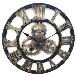 Westclox 20 In. L X 20 In. W Indoor Novelty Analog Wall Clock Plastic Black/Gold