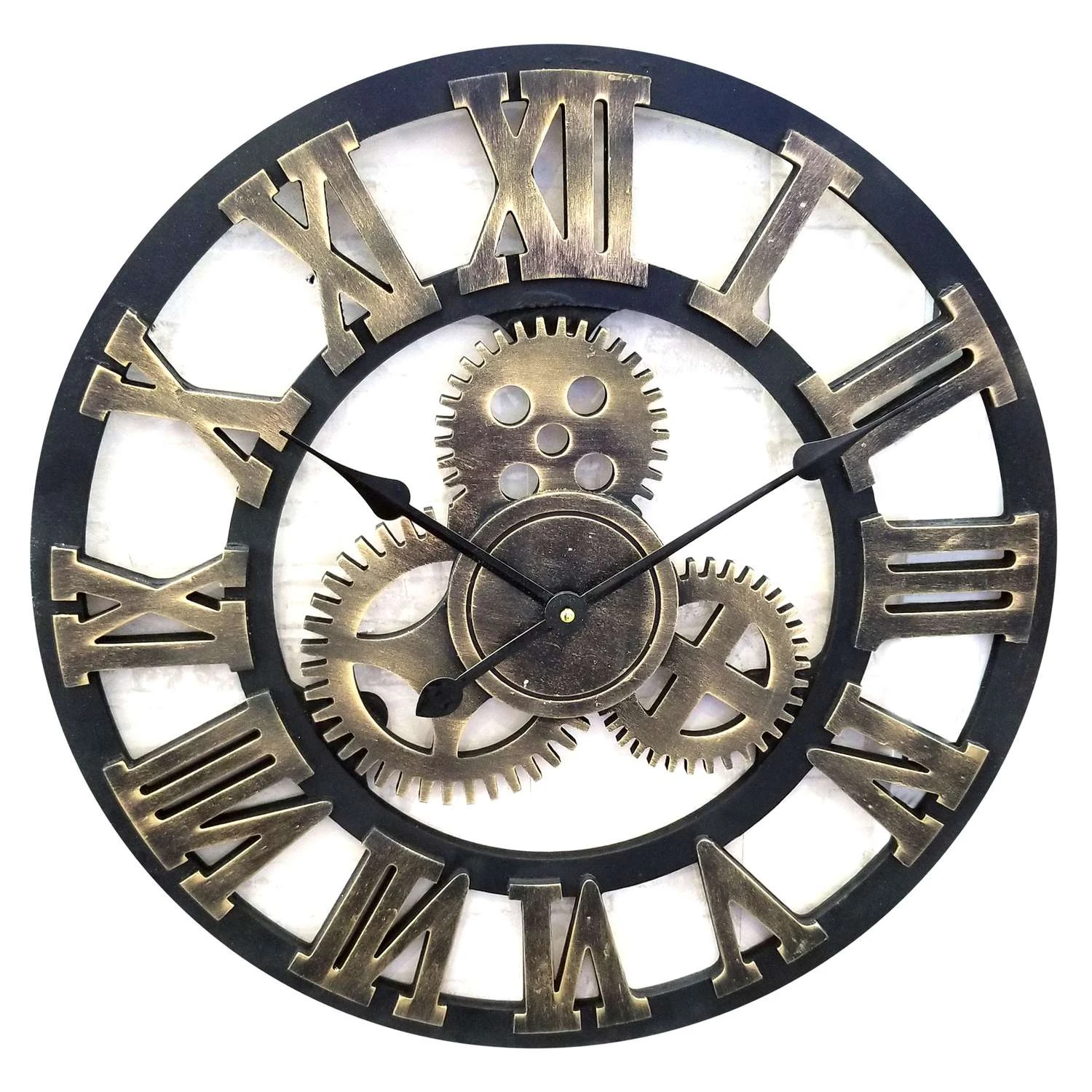Westclox 20 In. L X 20 In. W Indoor Novelty Analog Wall Clock Plastic Black/Gold 3 Westclox 20 In. L X 20 In. W Indoor Novelty Analog Wall Clock Plastic Black/Gold