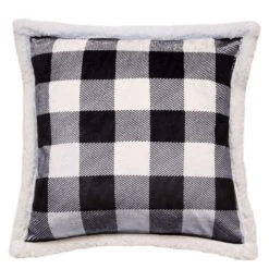 Carstens Inc 18 In. H X 3 In. W X 18 In. L Black/White Polyester Pillow