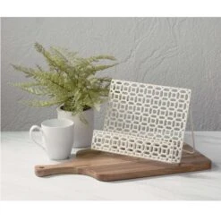 Tripar 7.9 In. H X 8 In. W X 10.75 In. L White Metal Cookbook Stand 6 Tripar 7.9 In. H X 8 In. W X 10.75 In. L White Metal Cookbook Stand -Umbra || Yankee Candle Sales a2fb740b ed0e 4e97 b886 b27f39987773