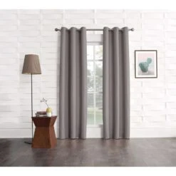 No918 Webster Gray Curtain 80 In. W