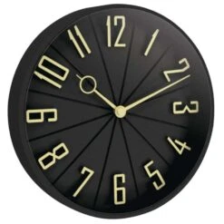 Westclox 12 In. L X 12 In. W Indoor Modern Analog Wall Clock Glass/Plastic Black