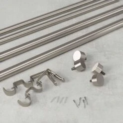 Umbra Cappa Nickel Silver Double Curtain Rod 120 In. L X 180 In. L -Umbra || Yankee Candle Sales a74de8c0 eec1 496c a8a2 b29c32cd0a39