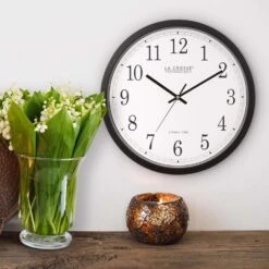 La Crosse Technology 14 In. L X 14 In. W Indoor Modern Analog Atomic Wall Clock Glass/Plastic Black -Umbra || Yankee Candle Sales a7edd6b5 b8d3 44fe a29d 87ec25466fdd