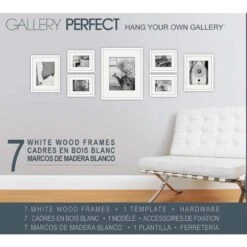 Gallery Solutions Matte White Wood Picture Frame Gallery
