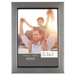 Pinnacle Black/Silver Metal Picture Frame 6 In. H X 4.5 In. W