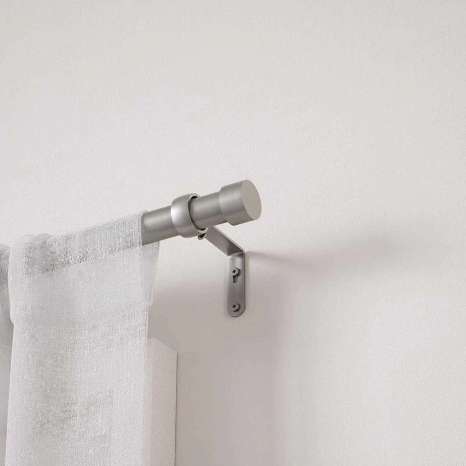 Umbra Cappa Nickel Silver Curtain Rod 66 In. L X 120 In. L 6 Umbra Cappa Nickel Silver Curtain Rod 66 In. L X 120 In. L - Image 4