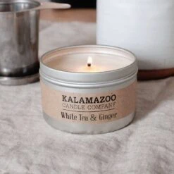 Kalamazoo Candle Company White White Tea & Ginger Scent Classic Candle 5 Oz -Umbra || Yankee Candle Sales b33775c5 23d3 4c19 9231 35462e8d504b