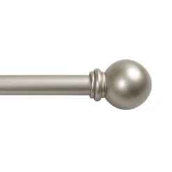 Kenney Brass Champagne Silver Curtain Rod 48 In. L X 86 In. L