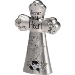 Precious Moments 3.5 In. H Silver Zinc Alloy Angel Cross