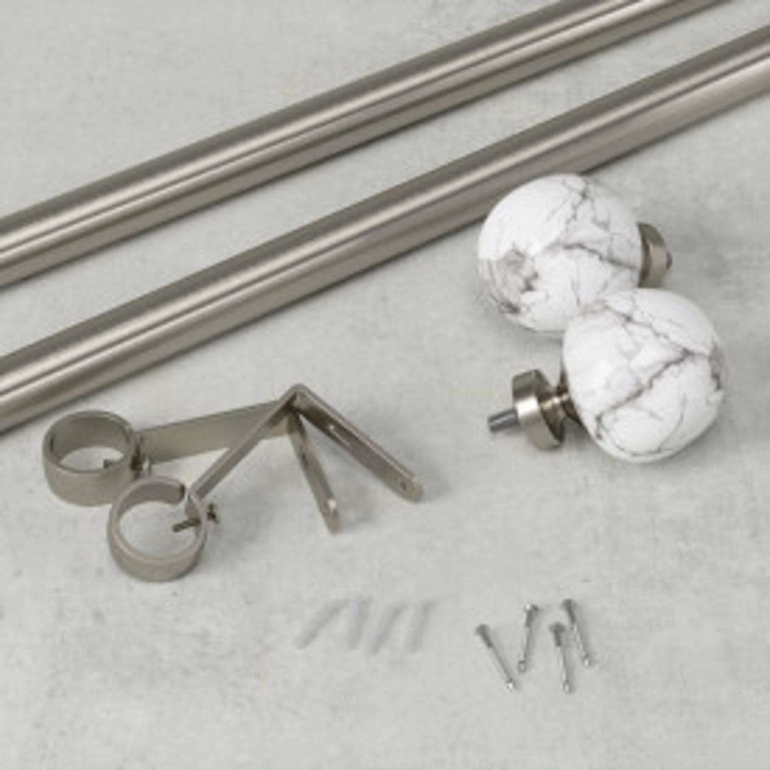 Umbra Venus Brushed Nickel Silver Curtain Rod 42 In. L X 120 In. L 4 Umbra Venus Brushed Nickel Silver Curtain Rod 42 In. L X 120 In. L - Image 2