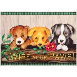 Olivia's Home 22 In. W X 32 In. L Multicolored Wipe Your Paws Polyester Accent Rug