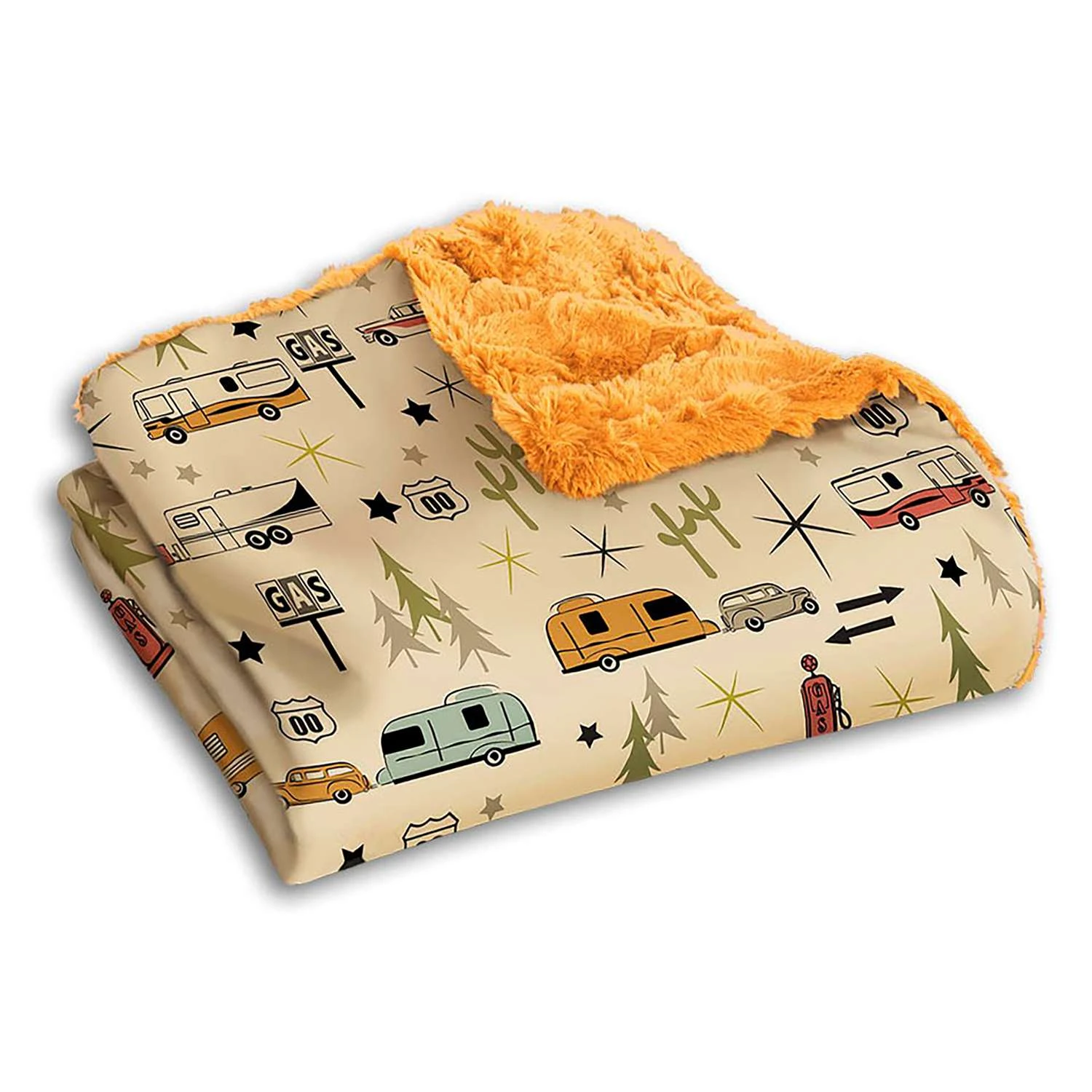 Camp Casual 50 In. W X 60 In. L Orange Polyester Blanket/Throw 4 Camp Casual 50 In. W X 60 In. L Orange Polyester Blanket/Throw - Image 2