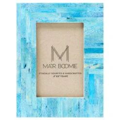 Matr Boomie Akasha Blue Wood Picture Frame 8.5 In. H X 6.5 In. W